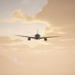 Aircraft flying at sunrise, illustrating Sabena technics’ aeronautical maintenance services